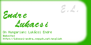 endre lukacsi business card